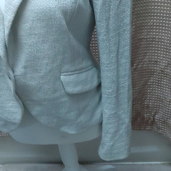 BELLE VERE off white suit blazer long sleeves button fake pockets size S - Picture 4 of 9